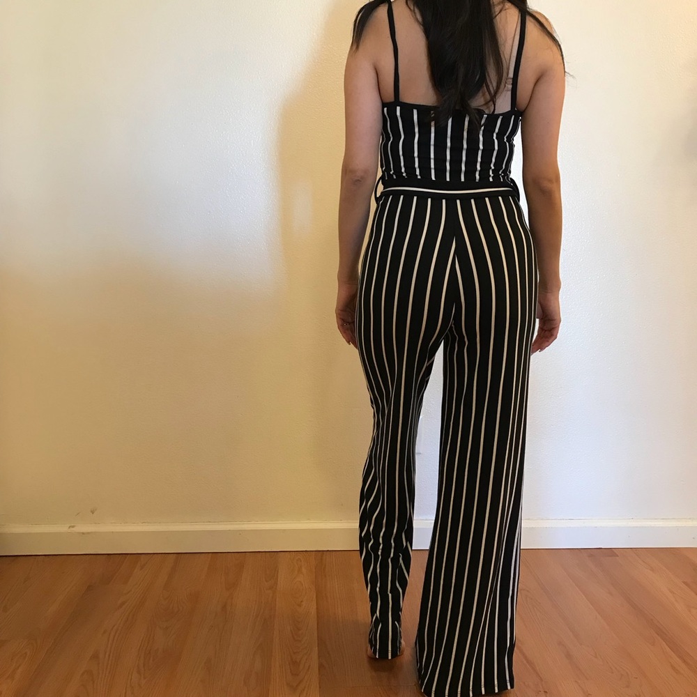 •RESTOCKED• Striped Tie Waist Jumpsuit - Picture 8 of 8